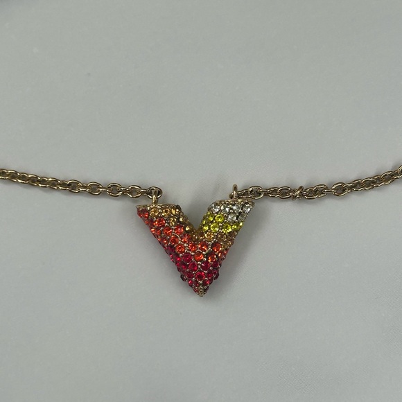 🔥Louis Vuitton•Rhinestone Glory V Necklace - Picture 2 of 4